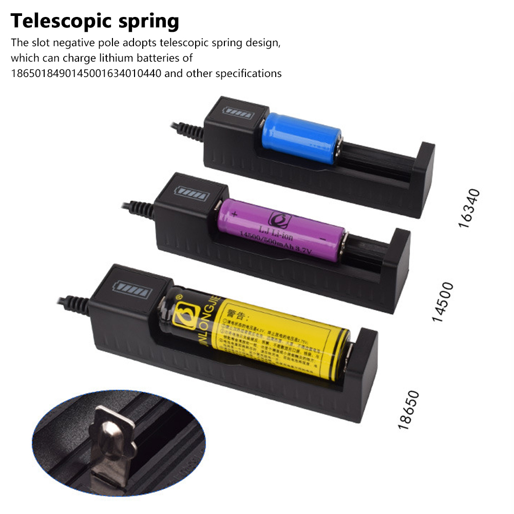 1 Steckplatz Ladegerät wiederauf ladbare Lithium-Batterie für 3,7 V Lithium-Batterie USB-Schnell ladung