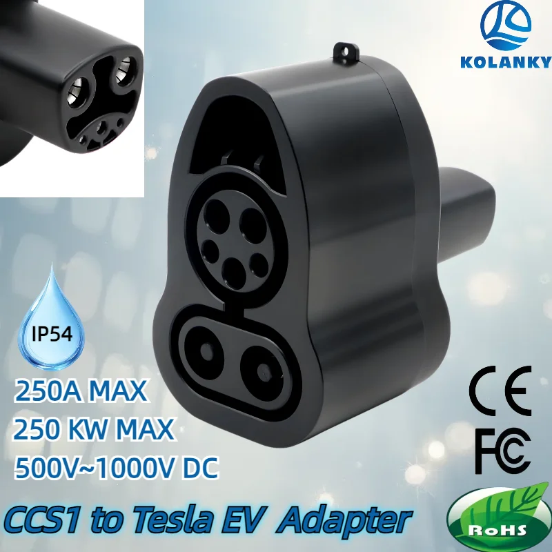 Tesla modelo 3/x/y/s cybertruck carro ev carregador ac dc adaptador rápido ccs1 para tesla 250kw conversor estação de carregamento conversor combo