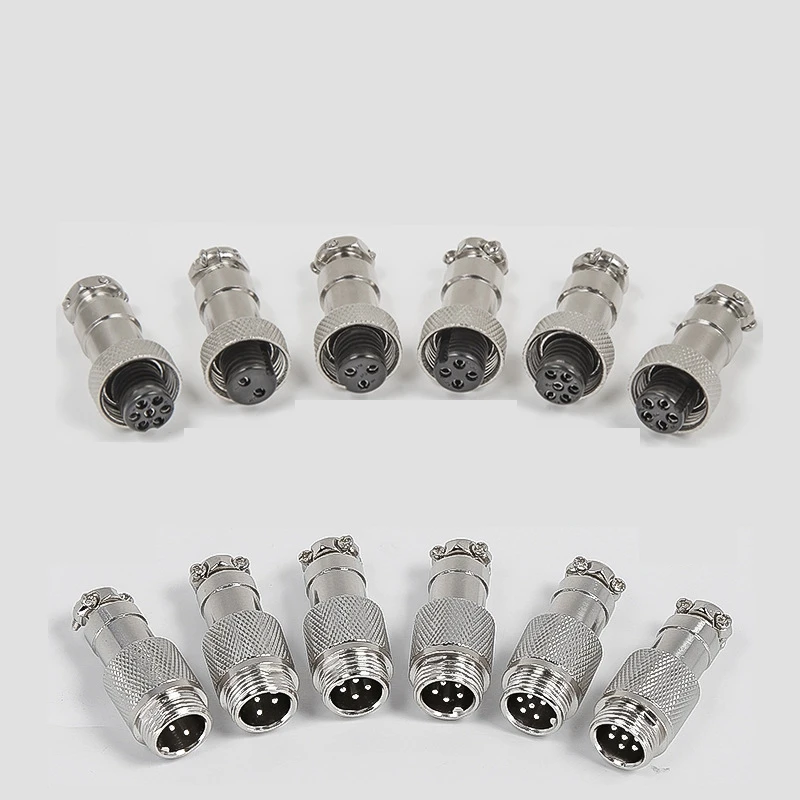 GX12 Connector การบิน 2/3/4/5/6/7 Pin M12 เกลียว M/F ปลั๊ก Socket สําหรับ Heavy Machinery RS765