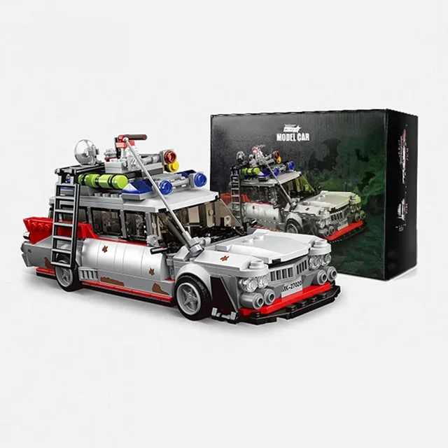 MOC Mini Ghost Movie Car Assembly Building Blocks para crianças, tecnologia modelo de carro, brinquedos DIY, presentes para crianças