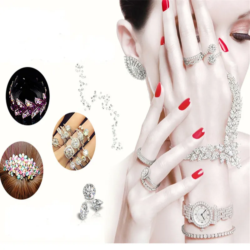1 Thước/Cái 30 Màu SS6-SS16 Kính Pha Lê Dây Chuyền Bạc Đáy May Trên Cốc Dây Chuyền Cho Diy May túi Đồ Dùng Trang Trí