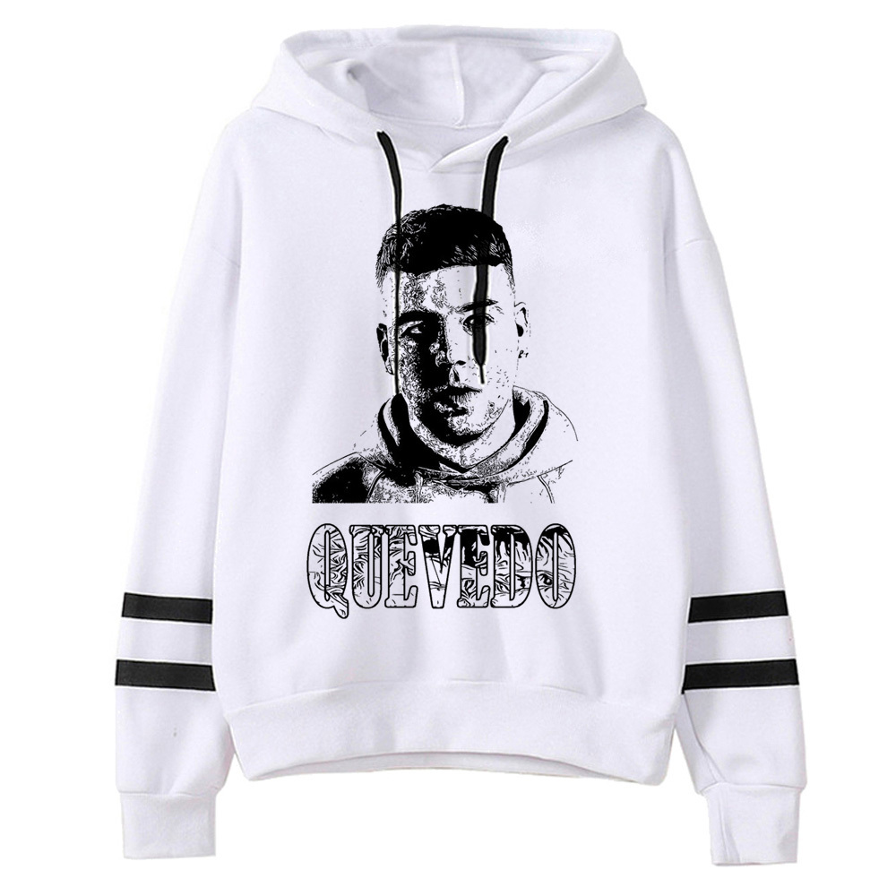 Quevedo Hoodies Damen Koreanischer Stil Grafik Sweatshirts Damen Anime Trainingsanzug