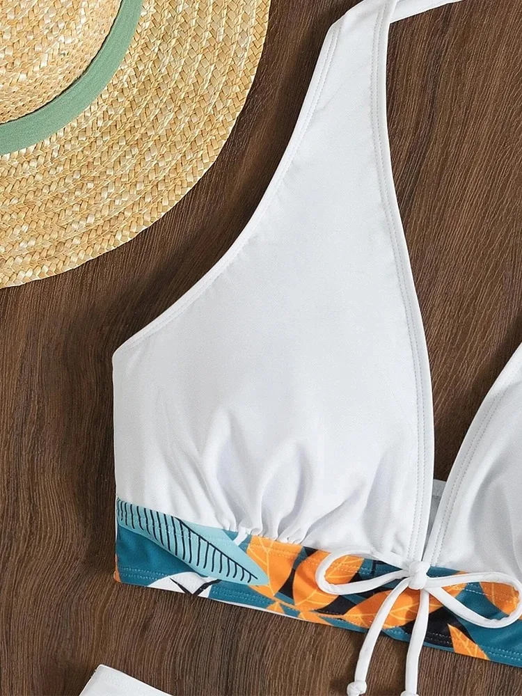 Licou Bikini ensemble maillot de bain court femmes taille haute maillots de bain femme imprimé baigneurs natation maillot de bain maillots de bain