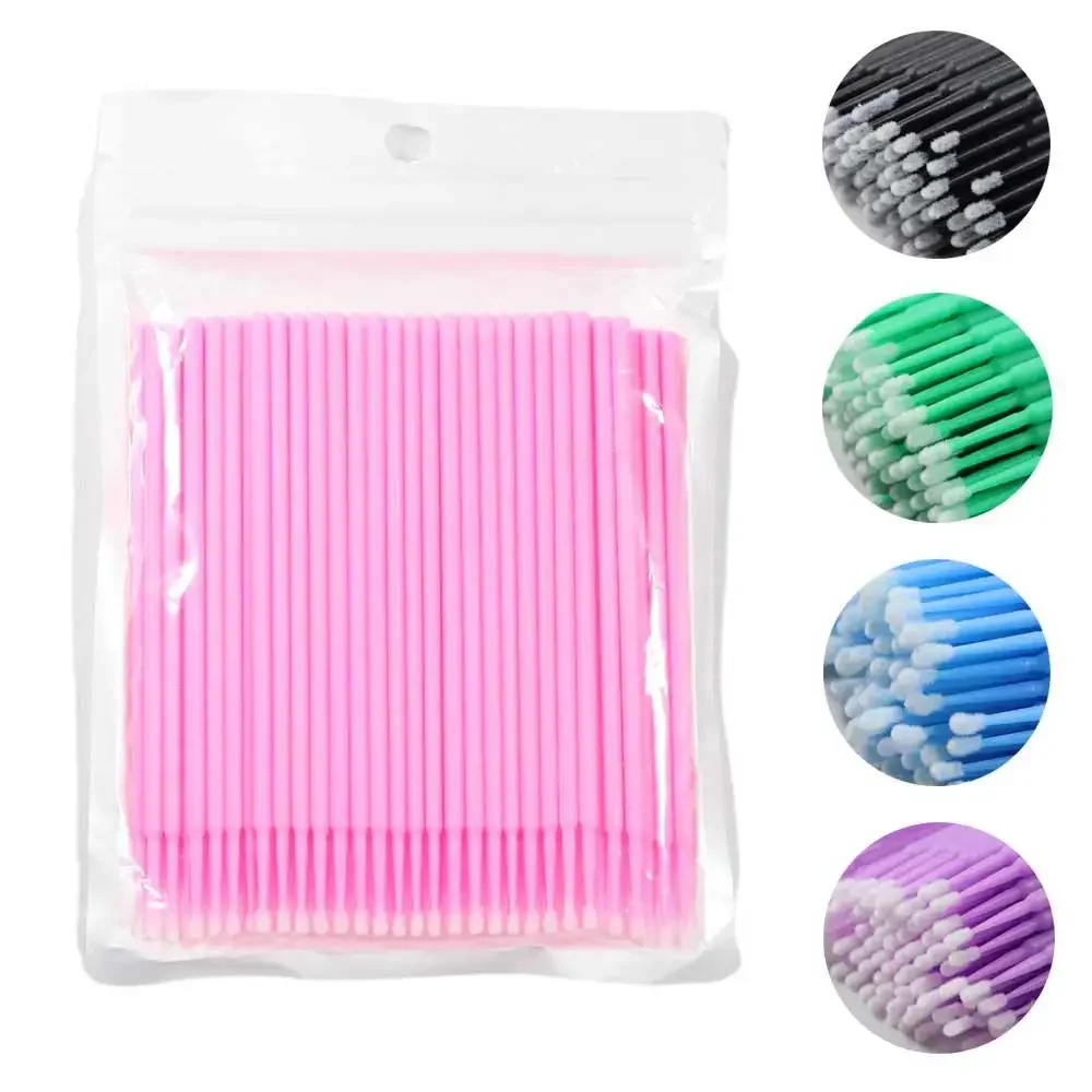 คริสตัลแปรงขนตาแบบใช้แล้วทิ้ง Swab Microbrushes เครื่องมือต่อขนตาขนตาส่วนบุคคลถอดเครื่องมือ Applicators