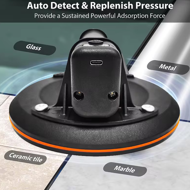 Ventosa a vácuo elétrica de 8 polegadas com suporte de carga de 250kg, ventosa a vácuo resistente, telha de granito, vidro, potência de elevação manual