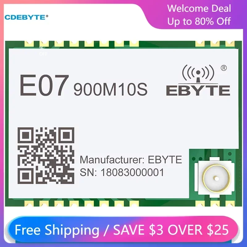 5PCS E07-900M10S CC1101 Drahtlose RF Modul SPI 10dBi 1,5 km IPEX Stempel Loch Antenne Arten RSSI LQI Lange Übertragung abstand IoT