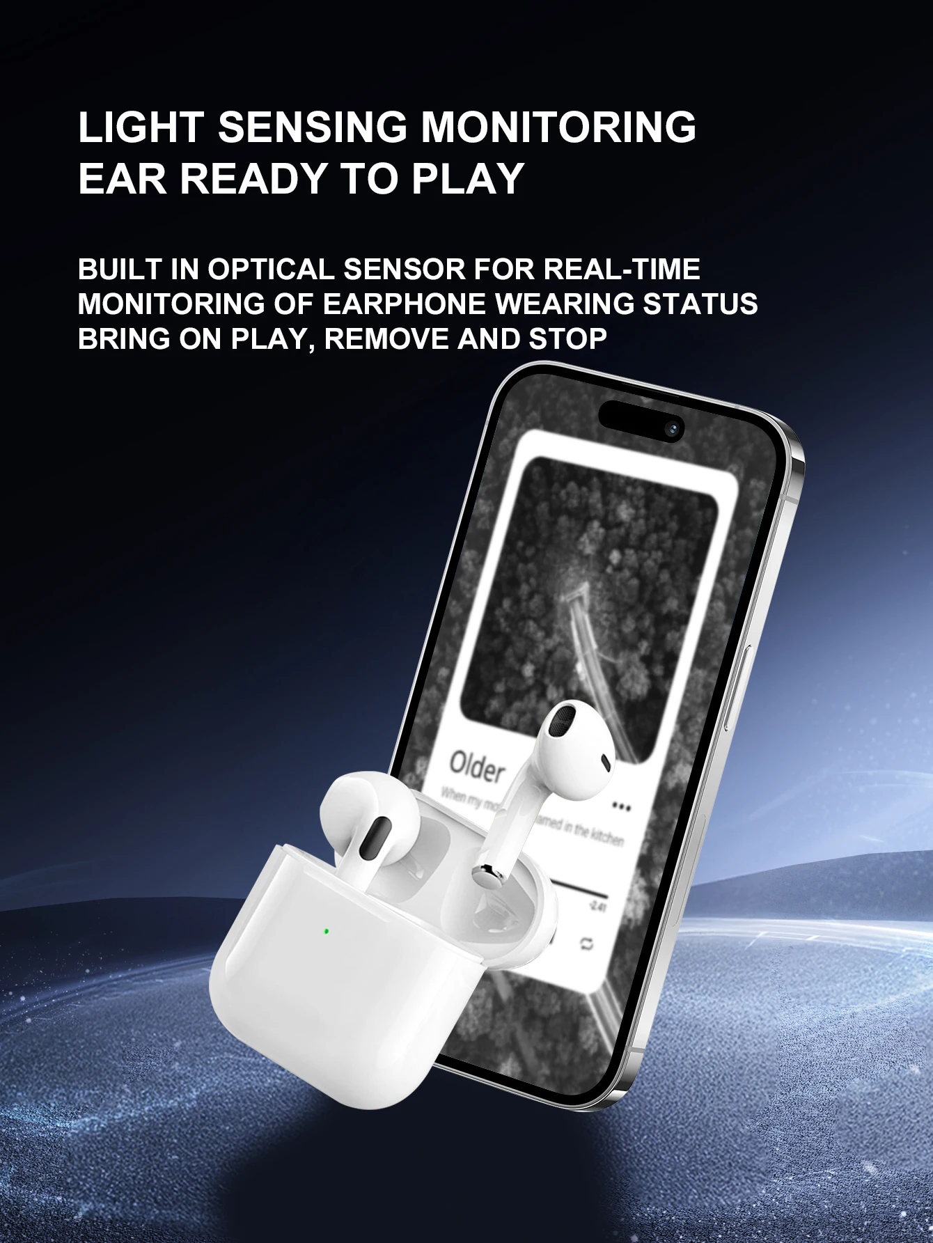 Auriculares inalámbricos con Bluetooth, AirPods falsos, sonido HIFI, Control táctil, música, deportivos, para Iphone, Xiaomi