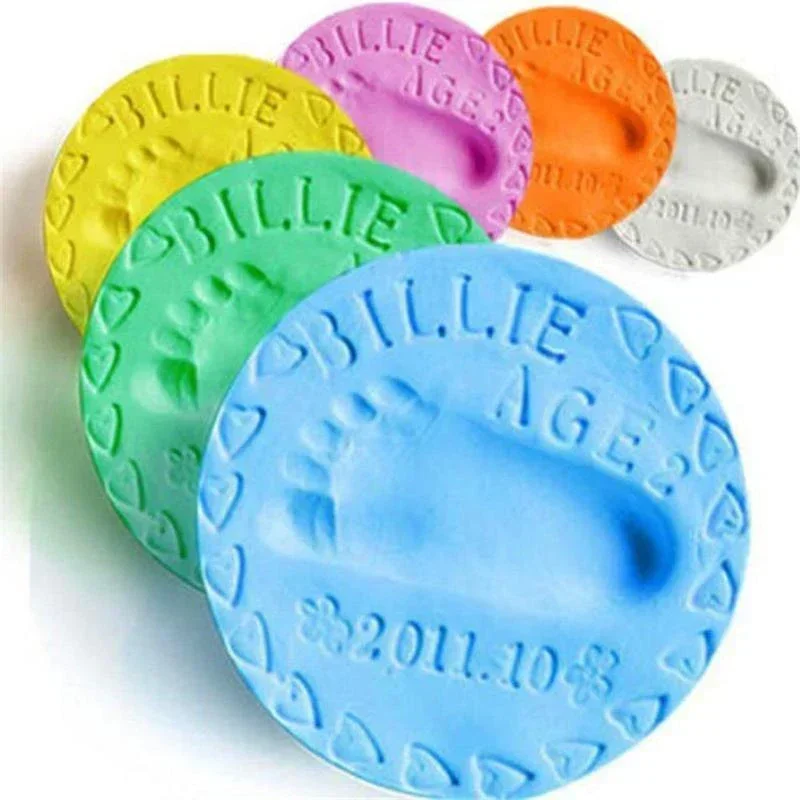 Baby Footprint Clay Makers ทารก Air Drying Soft Clay 3D ลายนิ้วมือพิมพ์ PAW ชุดเด็ก Inkpad DIY ของเล่นเด็กของที่ระลึก