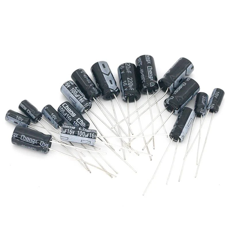 1 juego de 120 Uds 12 valores 0,22 UF-470 UF kit surtido de condensadores electrolíticos de aluminio paquete
