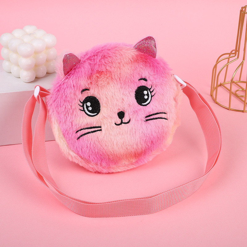 Милый детский мини-кошелек с рисунком из мультфильма, маленькая сумка через плечо, Детская сумочка для хранения с кошкой