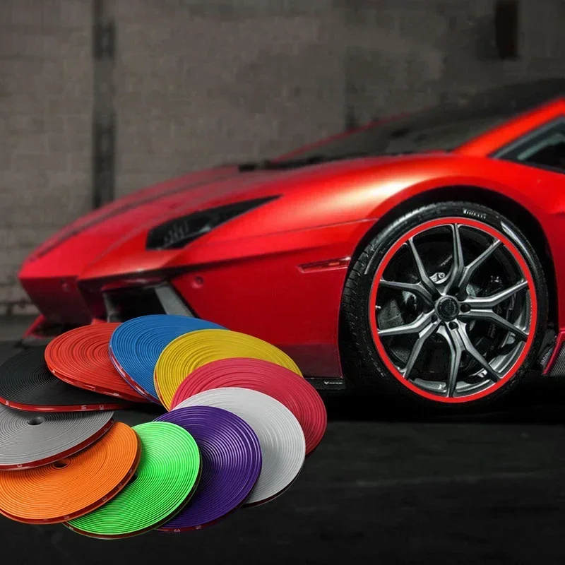 Tira protectora Universal para llanta de coche, Protector de borde de rueda, pegatina para rueda de coche, cubiertas de cuidado de protección de neumáticos, estilo de coche