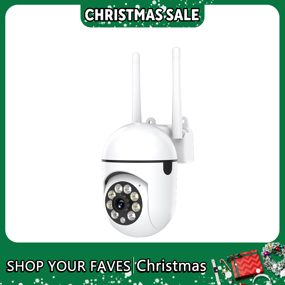 Ease Life APP Cámara de seguridad WiFi inalámbrica 1080P HD para interiores/exteriores, visión nocturna en color, audio bidireccional, 360 °   Pan/Tilt/Zoom