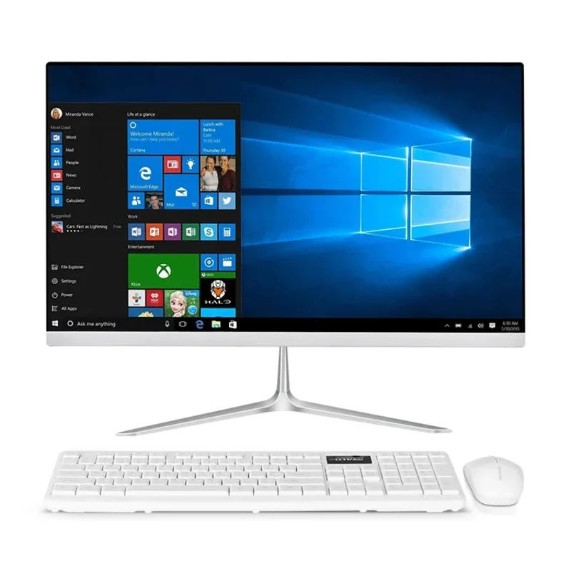 คอมพิวเตอร์เดสก์ท็อป monoblock ความเร็วสูง gamer 21.5 23.8 โค้ง i9 i7 i5 i3 พร้อม cpu ram ssd diy all In one pc คอมพิวเตอร์ vga AIO