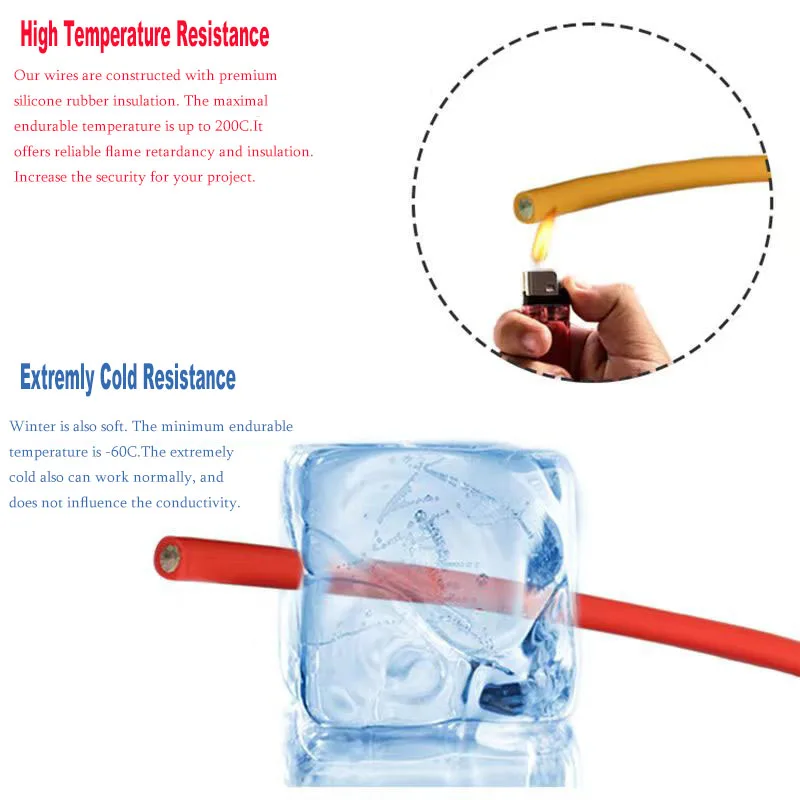 Cable de silicona resistente a altas temperaturas de cobre estañado suave con carrete para electricidad/coche, 16/17/18/20/22/24/26/28/30 AWG