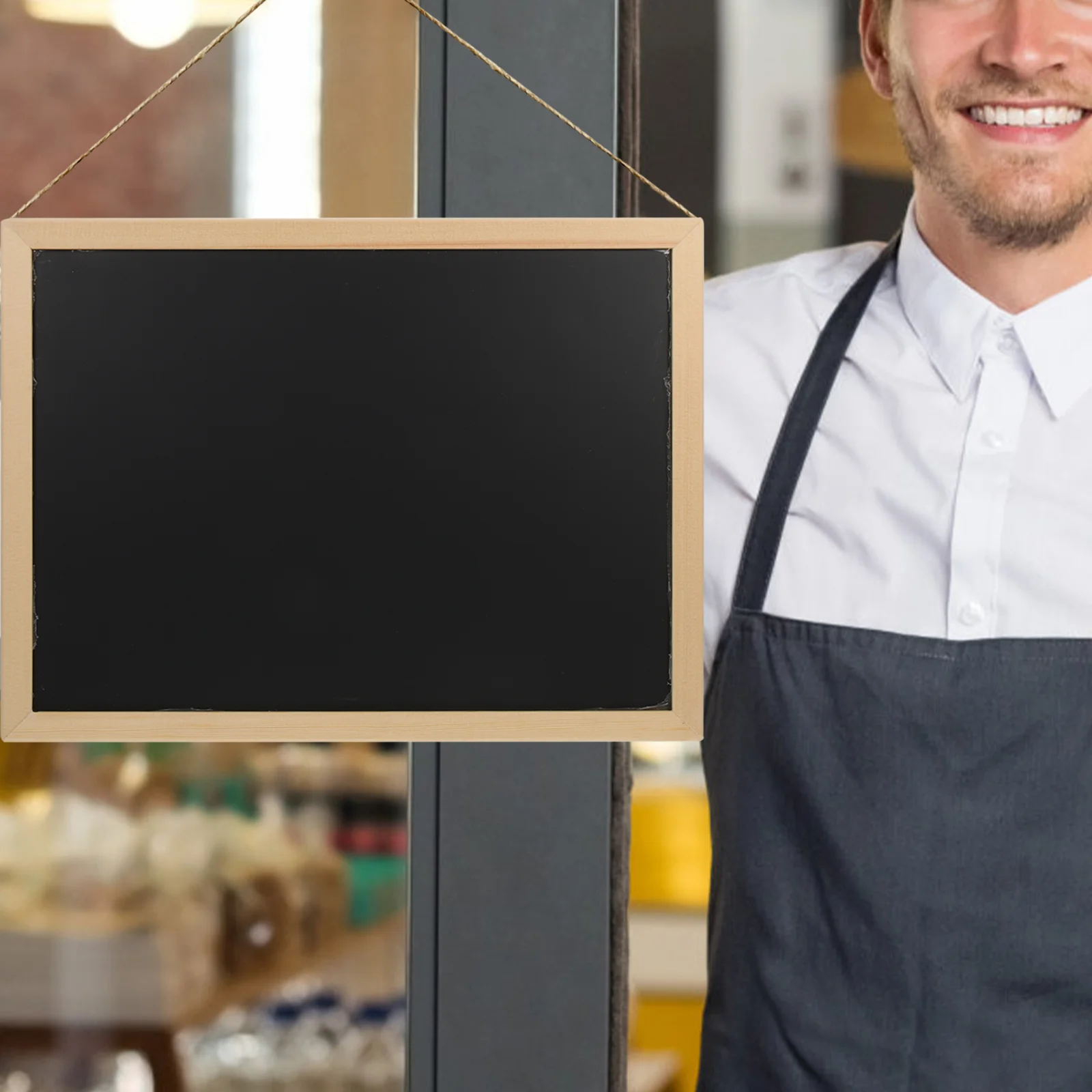 1 set Mini Hanging Ring Blackboard Multi Function Message Sign Menu Board Chalkboard Decorative Message Board Desktop Chalkboard