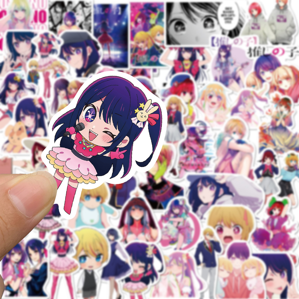 50 個 OSHI NO KO アニメ日本女の子ステッカーヴィンテージ DIY キッズノートブック荷物オートバイラップトップ冷蔵庫デカールおもちゃ
