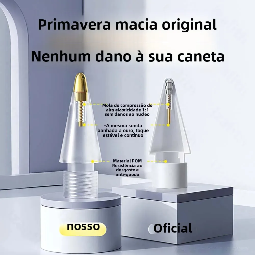Pontas de lápis de substituição para apple pencil 1/2/3th apple pencil pro 4/6 peças 2b pontas macias para ipad pro pencil 1/2/3 stylus ponta fina