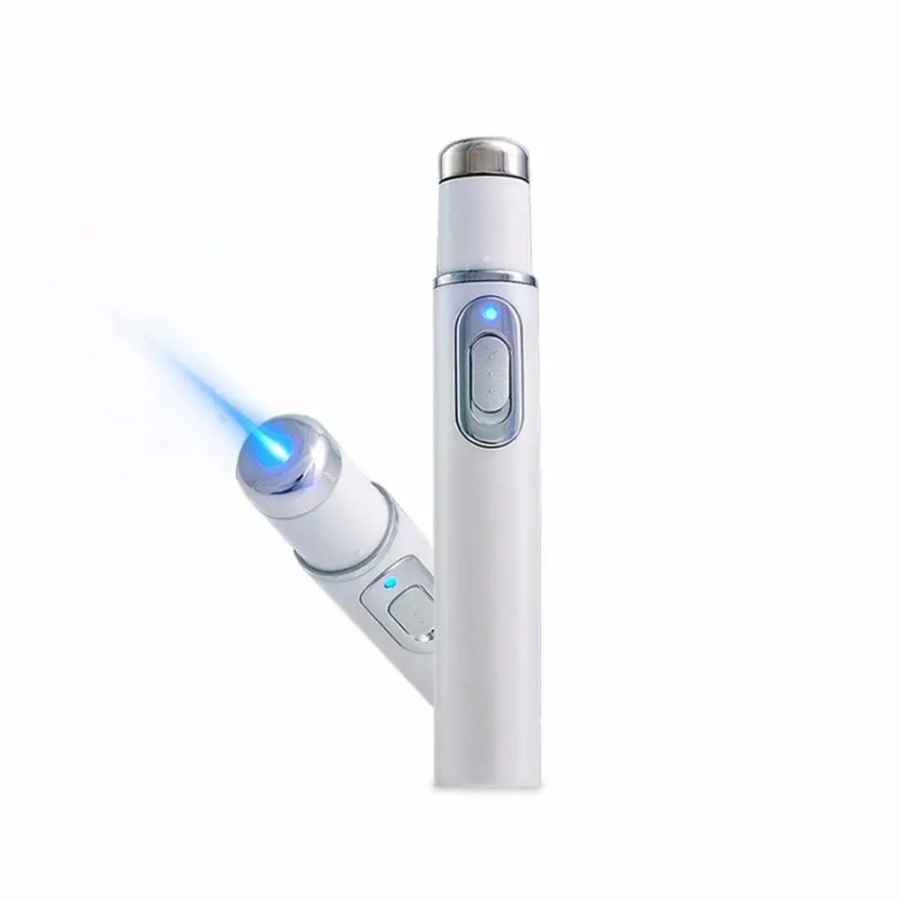 Terapia de luz azul, pluma láser para acné, terapia de luz LED facial para eliminación de cicatrices y arrugas, dispositivo de tratamiento, equipo de belleza para el cuidado de la piel