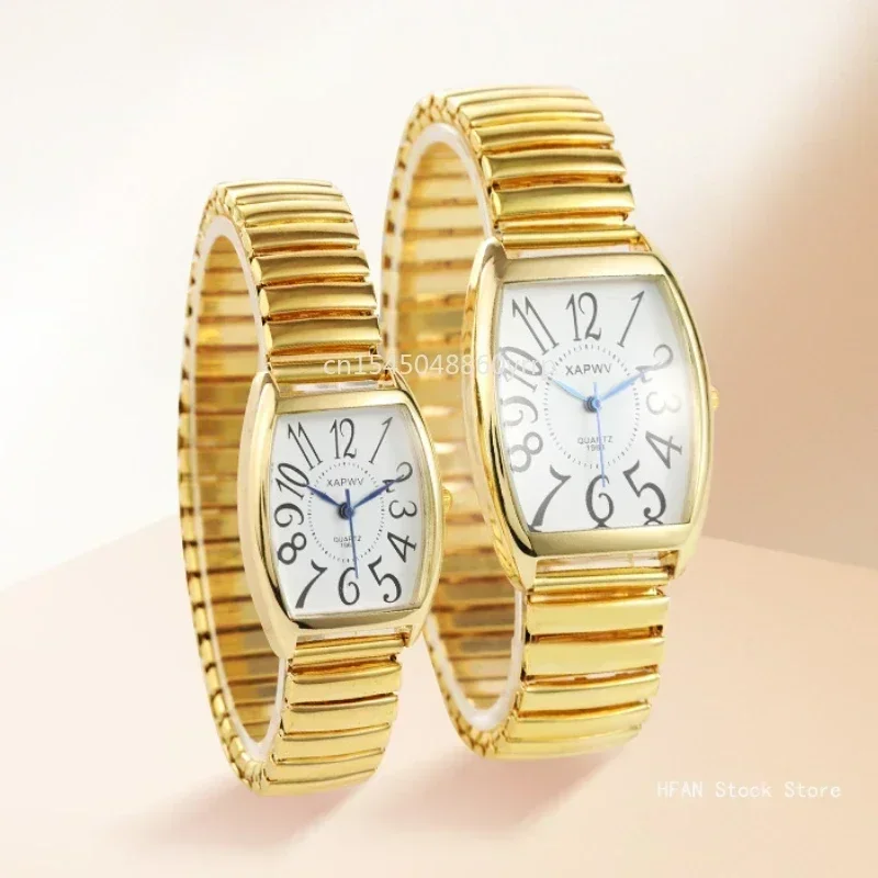 Nueva llegada, relojes de moda para mujer, reloj elástico para hombre, reloj de pulsera de cuarzo para hombre, relojes femeninos, reloj con banda elástica para parejas