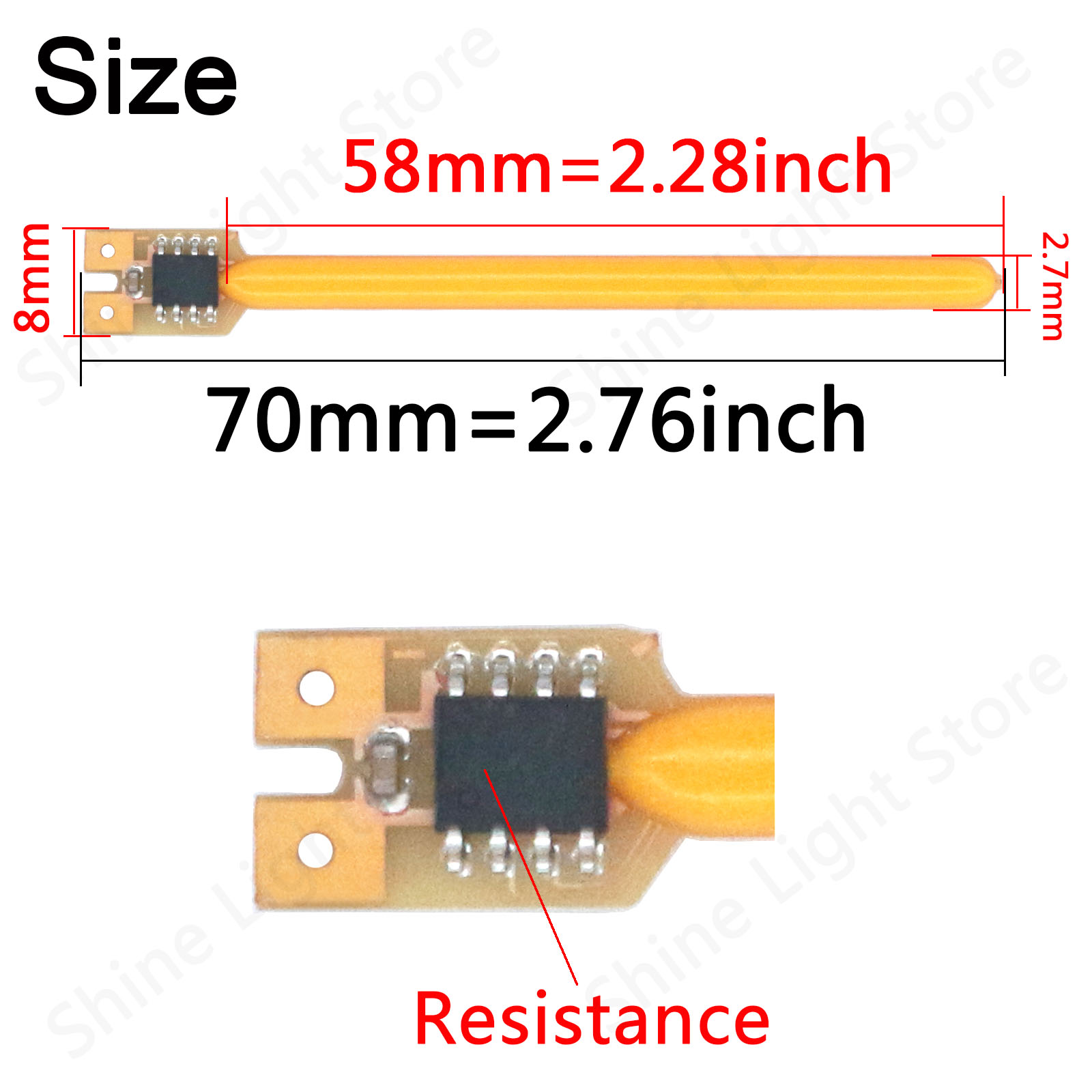 5 Modi 70 Mm Dc 3V Micro Led Cob Meteorenregen Stromend Water Lamp Led Filament Diode Kleur Onderdelen decoratie Licht Accessoires