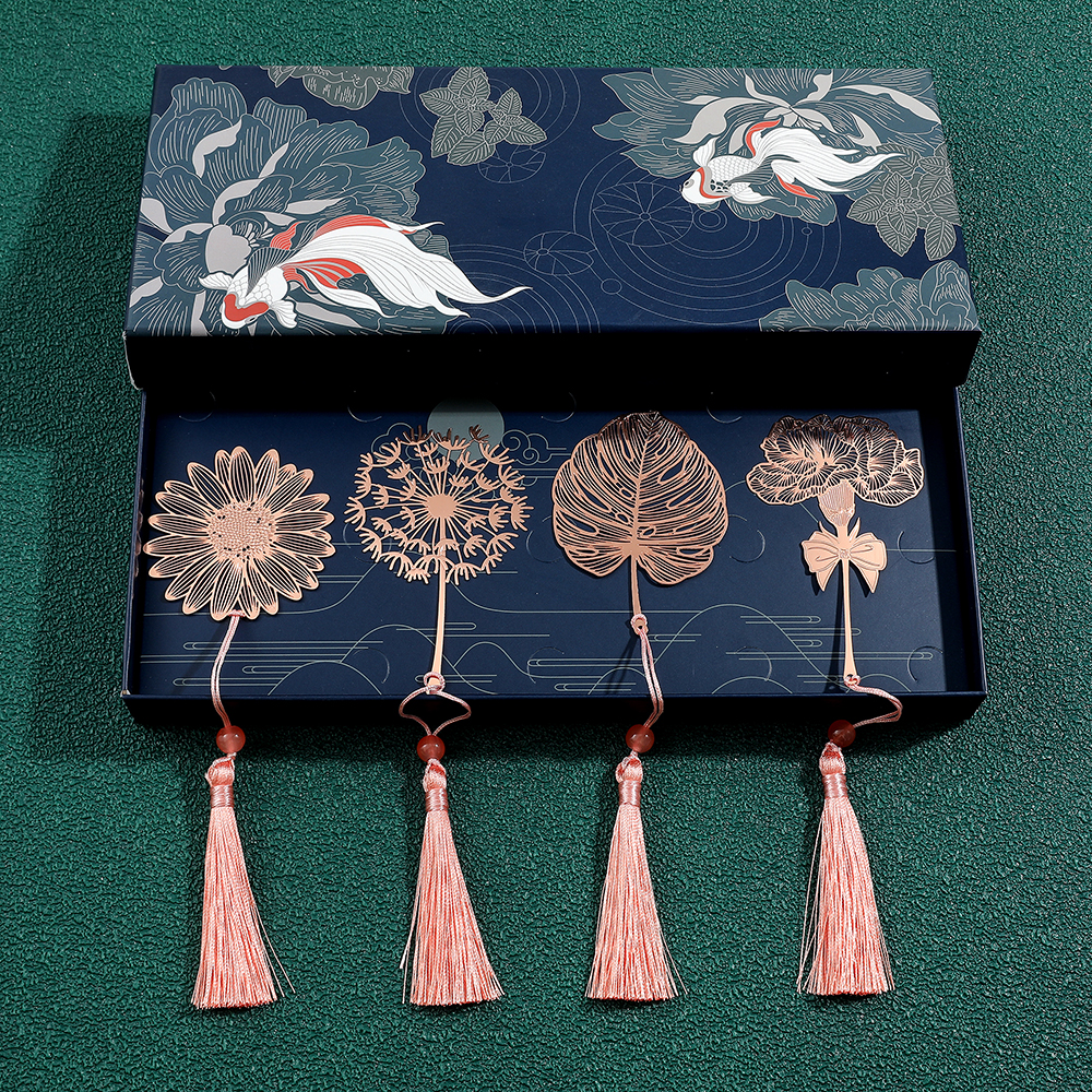 Marcador de libros hecho a mano de estilo chino, marcapáginas de flor de loto rosa, marcador de lectura para amantes de los libros, regalos para regalo de colección de amigos