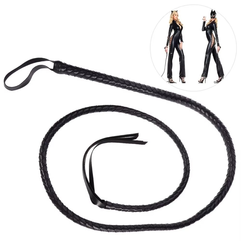 190CM PU Leather Horse Whip Riding fBull Whip or Horse Training Crop Equestrian bat