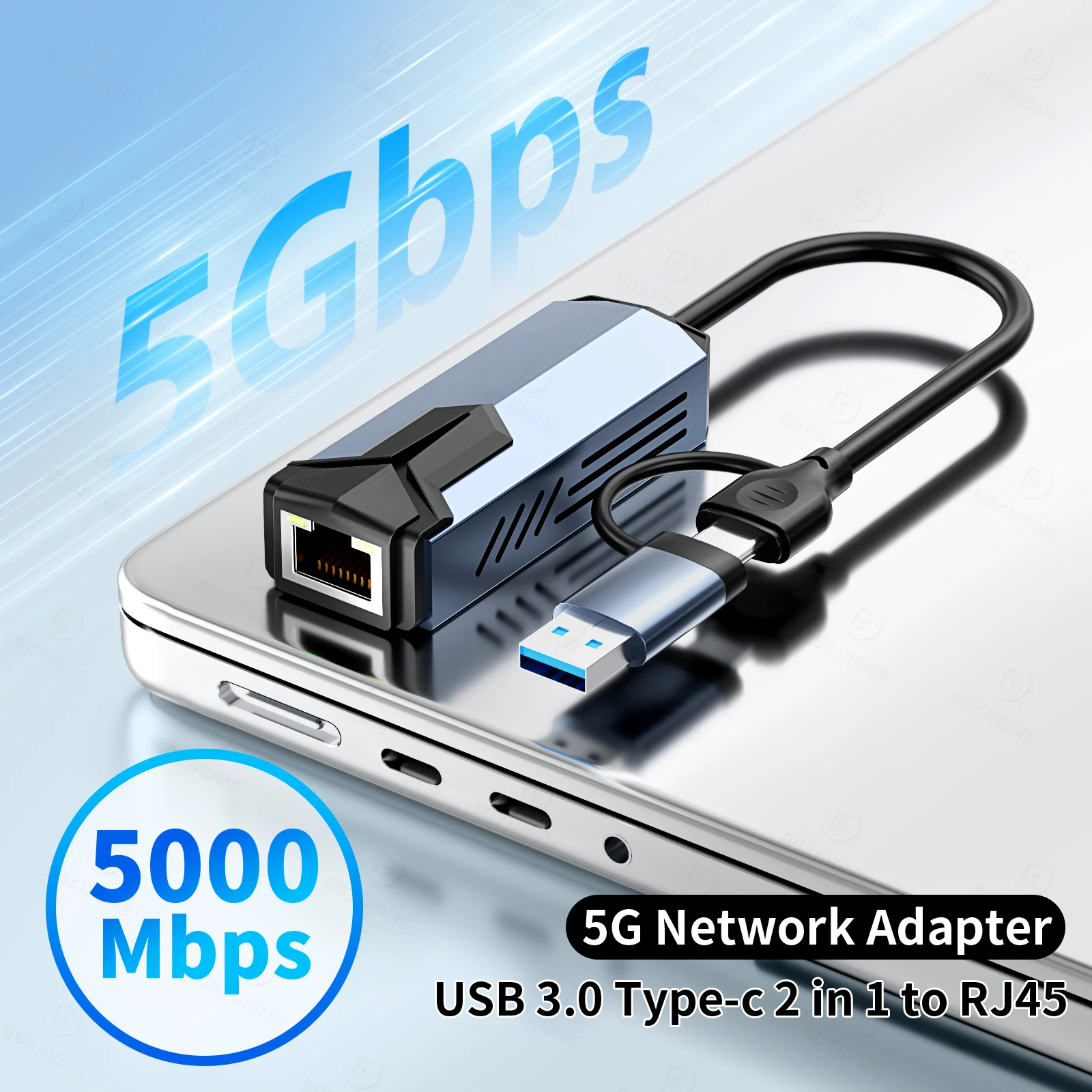 5000 Мбит/с USB сетевая карта 5 Гбит/с высокоскоростной проводной адаптер USB3.0 Type-C к RJ45 Ethernet-конвертер-конвертер-концентратор для MacBook ноутбука ПК