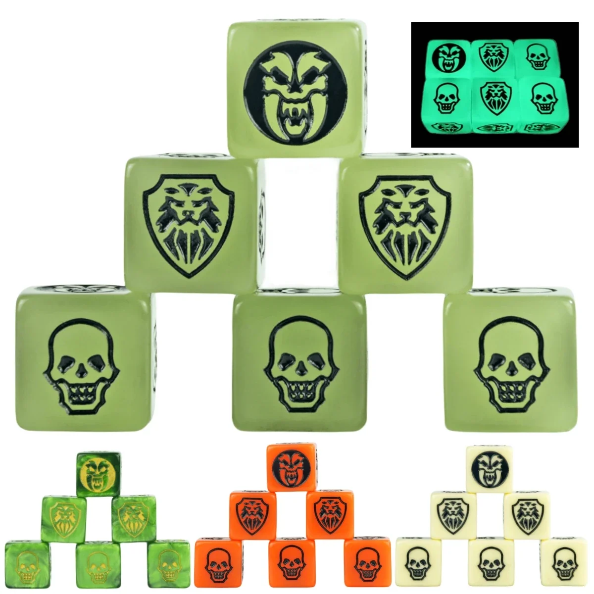 Spielwürfel 6 Stück D6 Würfel undurchsichtige Farbe für Brettspiel-Tischspiel