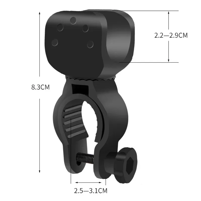 Soporte de luz giratorio de 360 grados para bicicleta de montaña y carretera, soporte para linterna LED, soporte Universal para linterna, Clip de luz delantera