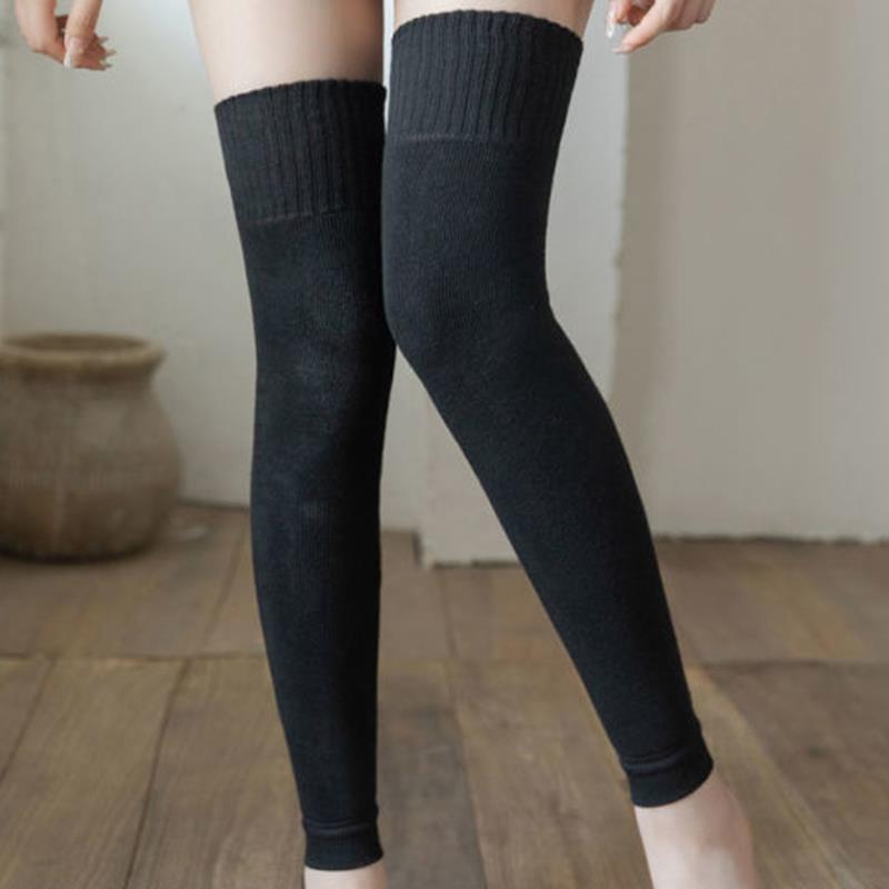 50cm Thicken Knee Warmer Winter Warm Leg Sleeves Solid Color Over Knee Stocking Cover Arthritis Joint Long Tube Knee Cover