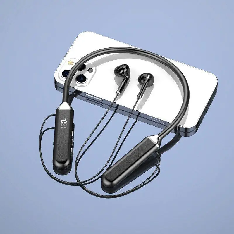 Nuovo Sport Neckband Auricolare Cuffia senza fili audífonos bluetooth inalámbrico Gaming Display a LED auricolari per xiaomi huawei