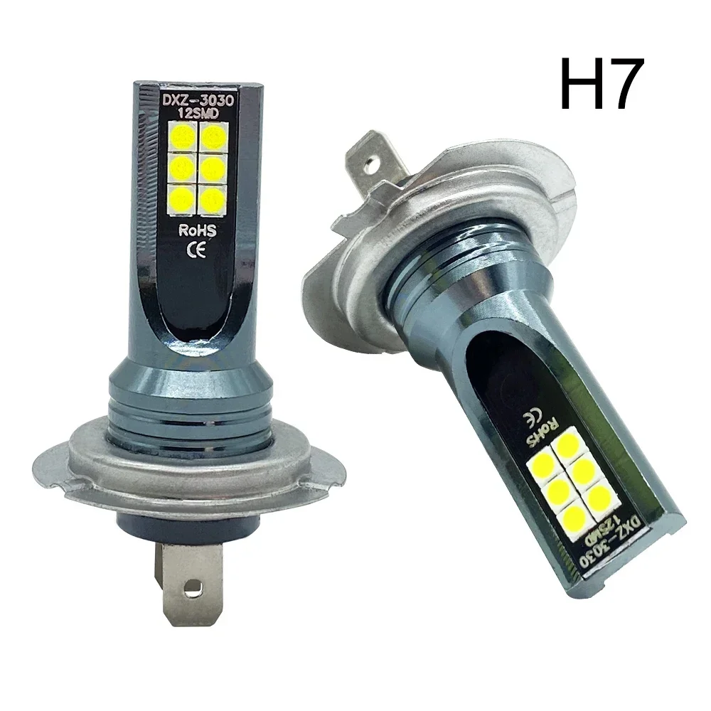 2 pçs h4 h7 led farol h11 h8 h9 h10 h1 h3 lâmpadas de nevoeiro do carro 9005 9006 condução automática correndo lâmpadas 12000lm 80w 12v