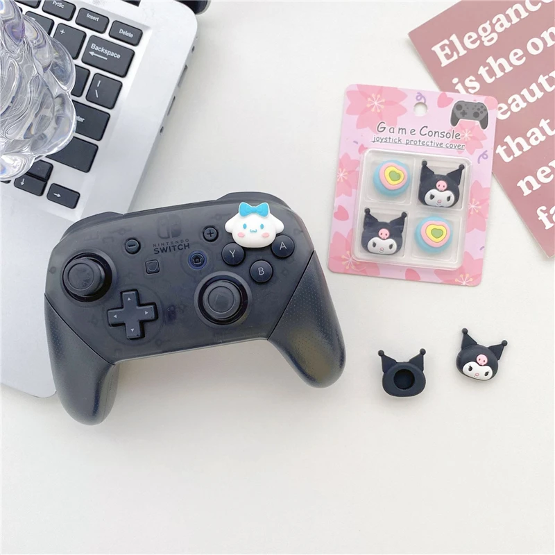 MINISO Sanrio Hello Kitty Thumb Stick Grip Cap Joystick cubierta para Sony PS5 PS4 PS3 Xbox One/360 Slim Series X/S Switch NS Oled