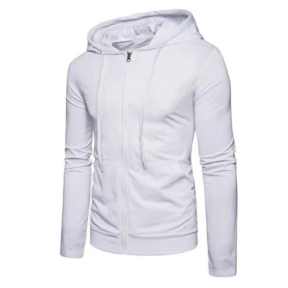 Felpe da uomo autunnali Giacca a maniche lunghe Felpa con cappuccio Chiusura con cerniera Giacca Felpe con cappuccio da uomo Felpa Slim Fit Abbigliamento maschile