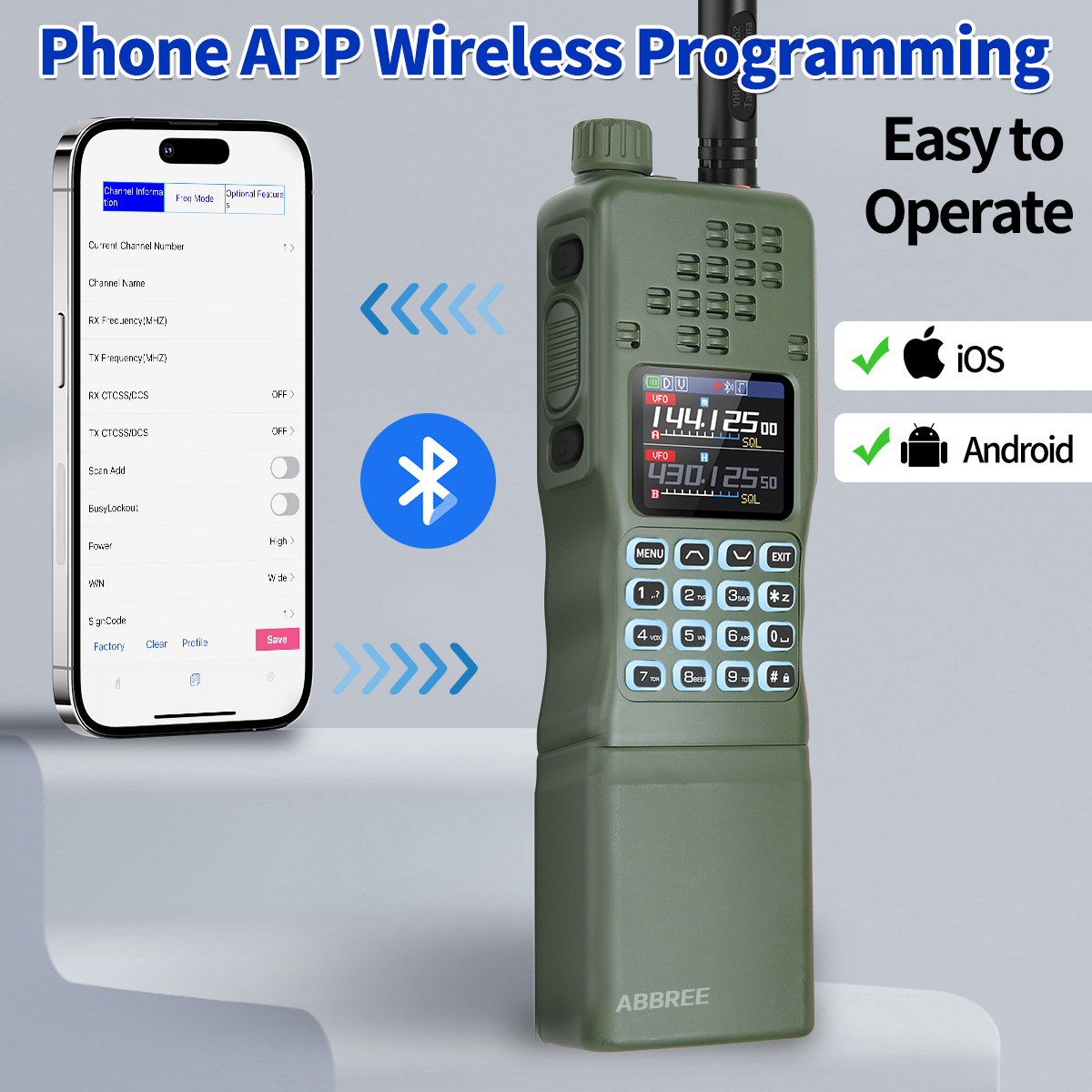 Baofeng AR-152 Pro GPS Walkie Talkie Two Way Radio 12000mAh Battery Tactial 50KM Long Range AN PRC-152 Multi Band Transceiver