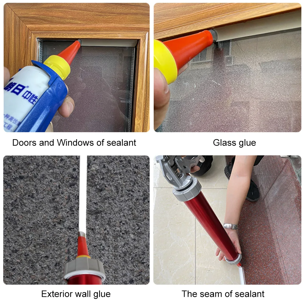 22 Pcs Stainless Steel Caulk Nozzle Applicator with Base Caulking Finisher Sealant Finishing Tool For Kitchen Bathroom