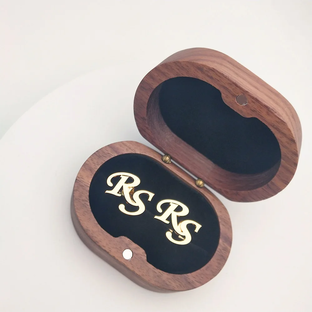Tangula Aangepaste Initialen Manchetknopen voor Bruidegom Rvs heren Letters Manchetknopen Gepersonaliseerde Bruiloft Beste Man Sieraden Cadeau