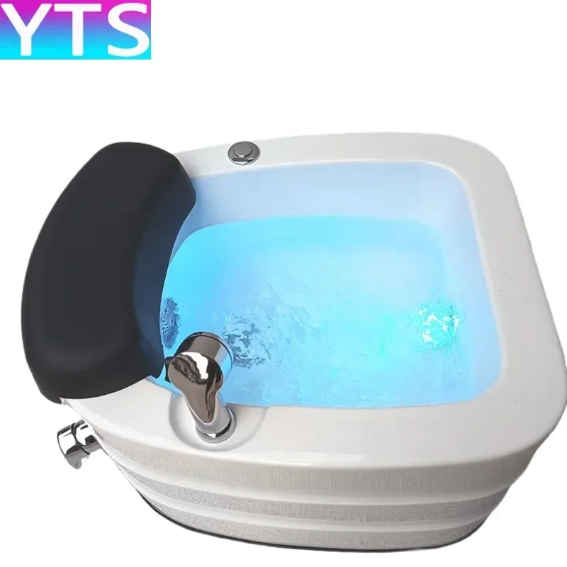 Cadeira de pedicure acrílica luxuosa com jato de massagem para salão de beleza e spa para pés em loja de unhas
