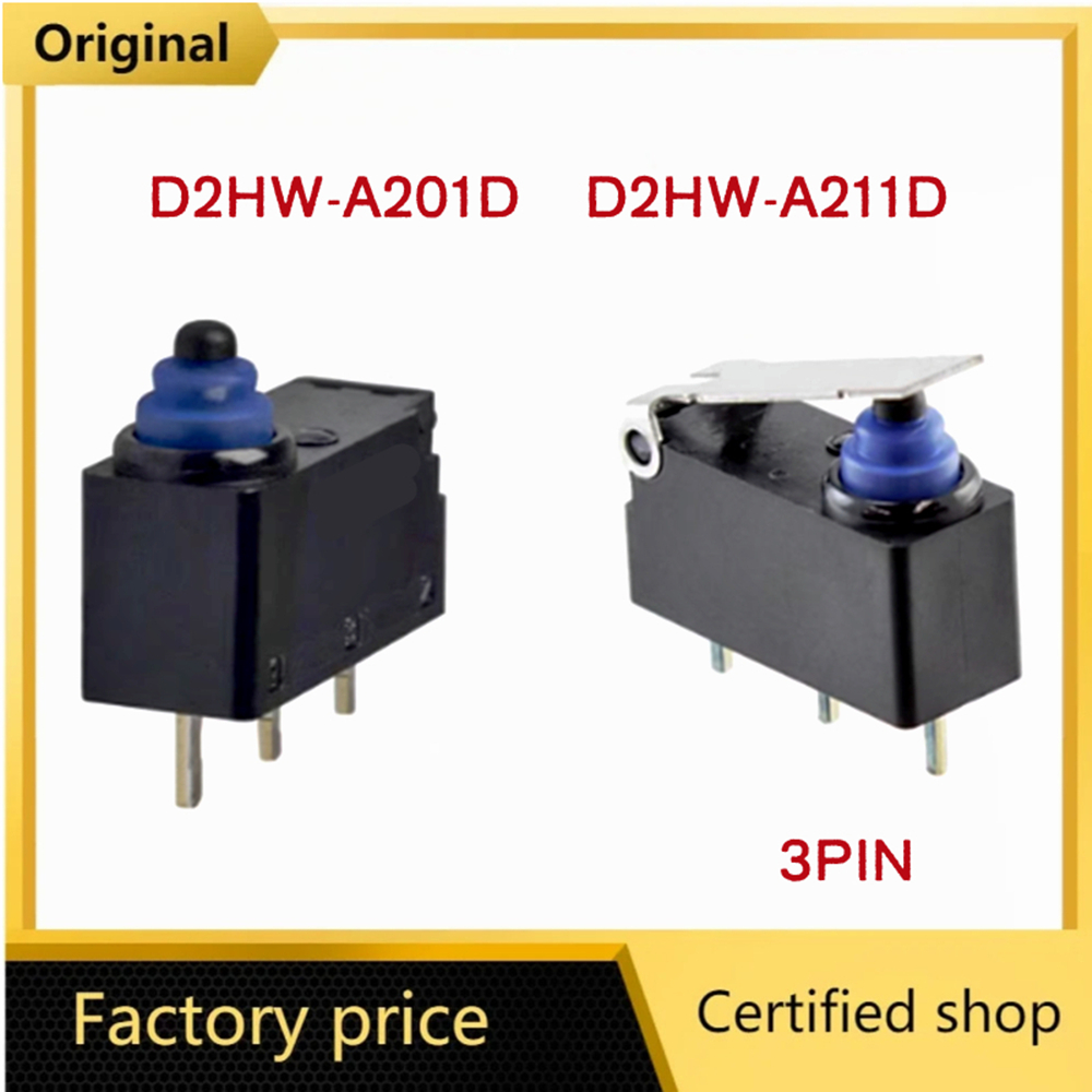 Originale per OMRON D2HW-A201D pulsante microinterruttore per serratura porta auto impermeabile e antipolvere a 3 pin