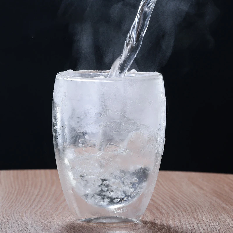 350Ml Treo Tường Đôi Cốc Thủy Tinh Trong Suốt Vòng Tay Chịu Nhiệt Trà Cốc Uống Nước MINI Whisky Cup 100 C Pha Cà Phê cốc