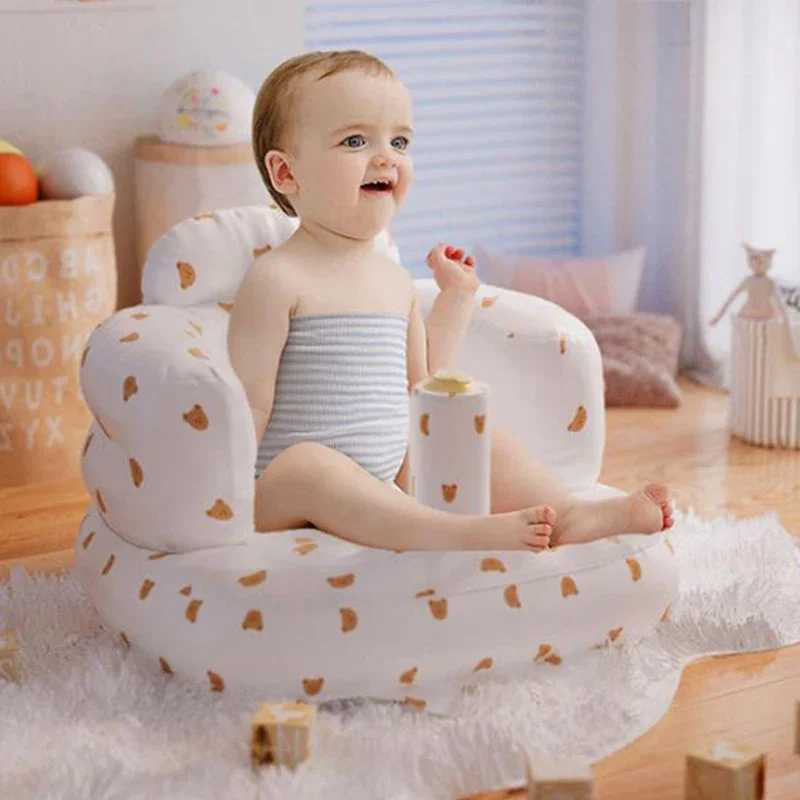 Sofá inflável do bebê das crianças puff cadeira de banho portátil pvc multi-função assento do bebê inflável sofá mesa e cadeira almofada