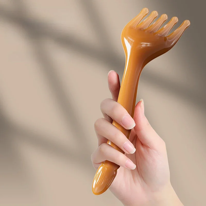 เรซิ่น 5-Claw หัวนวดสําหรับ Body HEAD Massager หนังศีรษะ Gua Sha สําหรับคอขานวด Scraping Stick น้ําเหลืองนวดเครื่องมือ