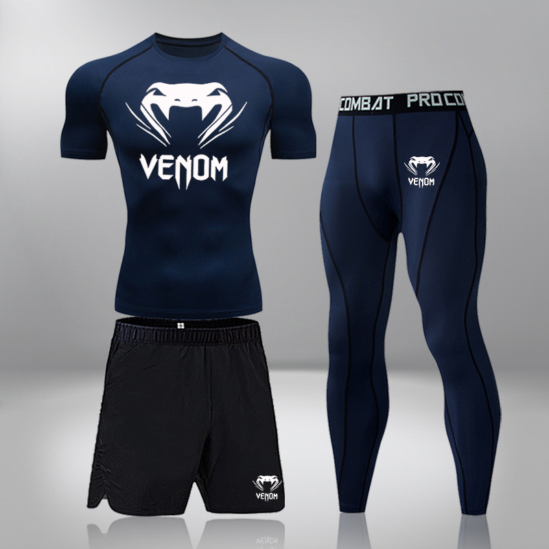 Men's Compression Sportswear Suits Gym Tights Training Clothes Workout Jogging Sports Set Running Rashguard Tracksuit For Men