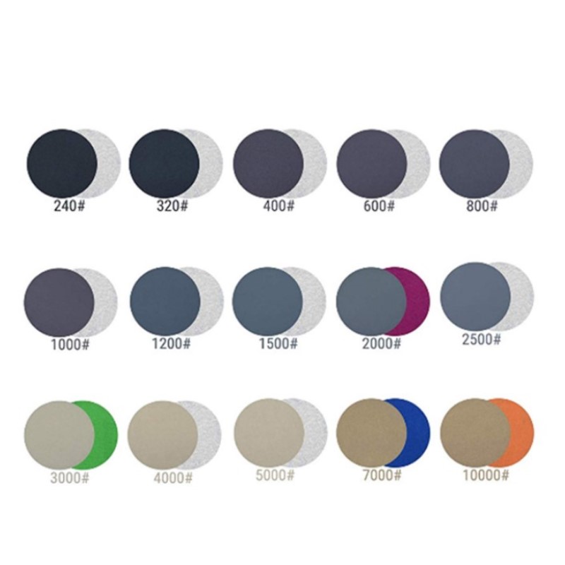 10 Uds. Disco de lijado de gancho y bucle de papel de lija surtido de 3 pulgadas 1000 #   /2000 #   /3000 # /4000 #   5000 # 10000 # Granas para lijar y pulir