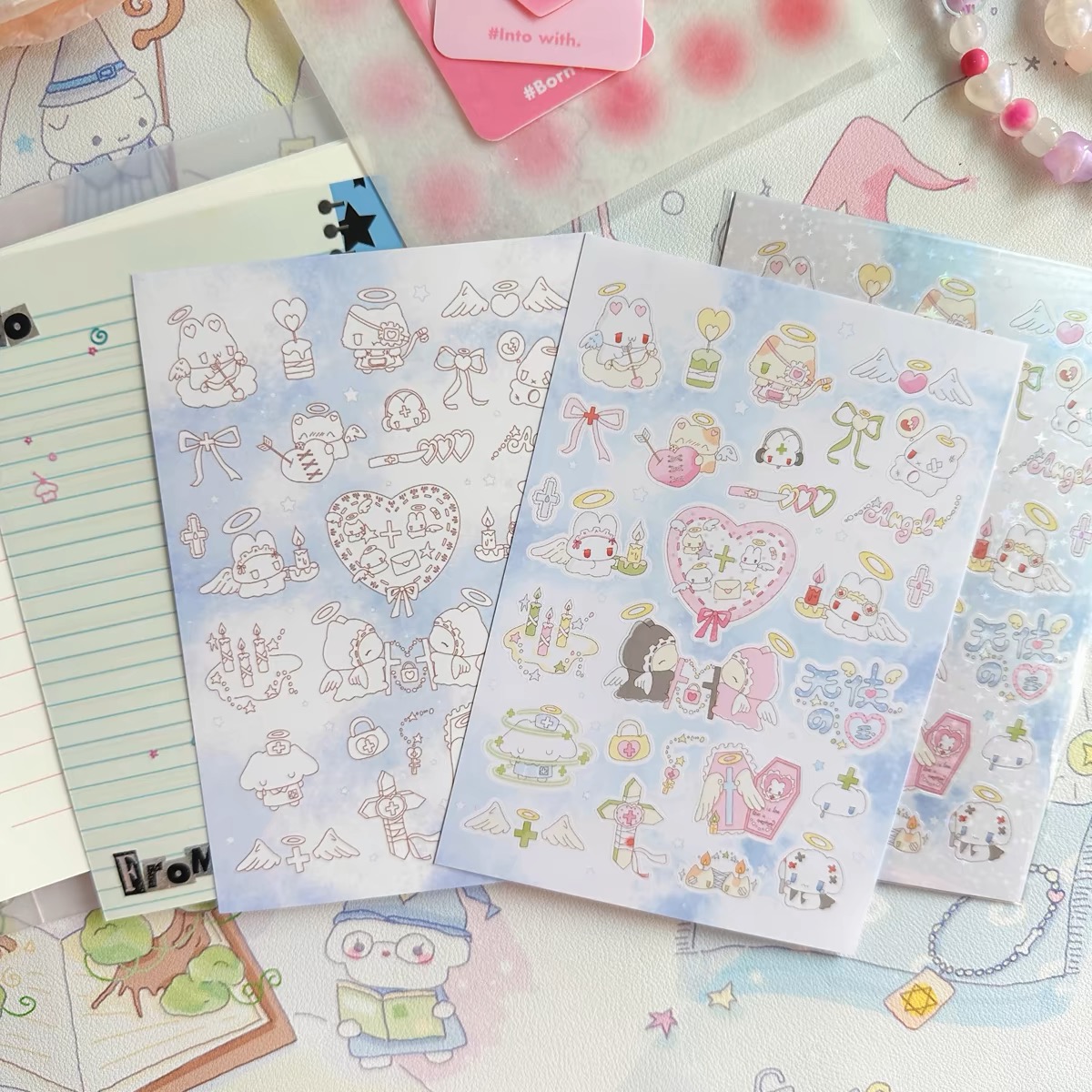 Angel stickers cute cartoon