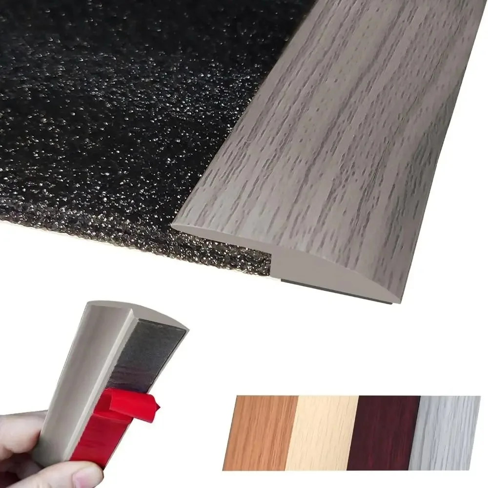 1PC 1M Carpet To Tile Floor Transition Strip Wear-resistant Cuttable Threshold Cover Household PVC Edging Trim Strip Doorway