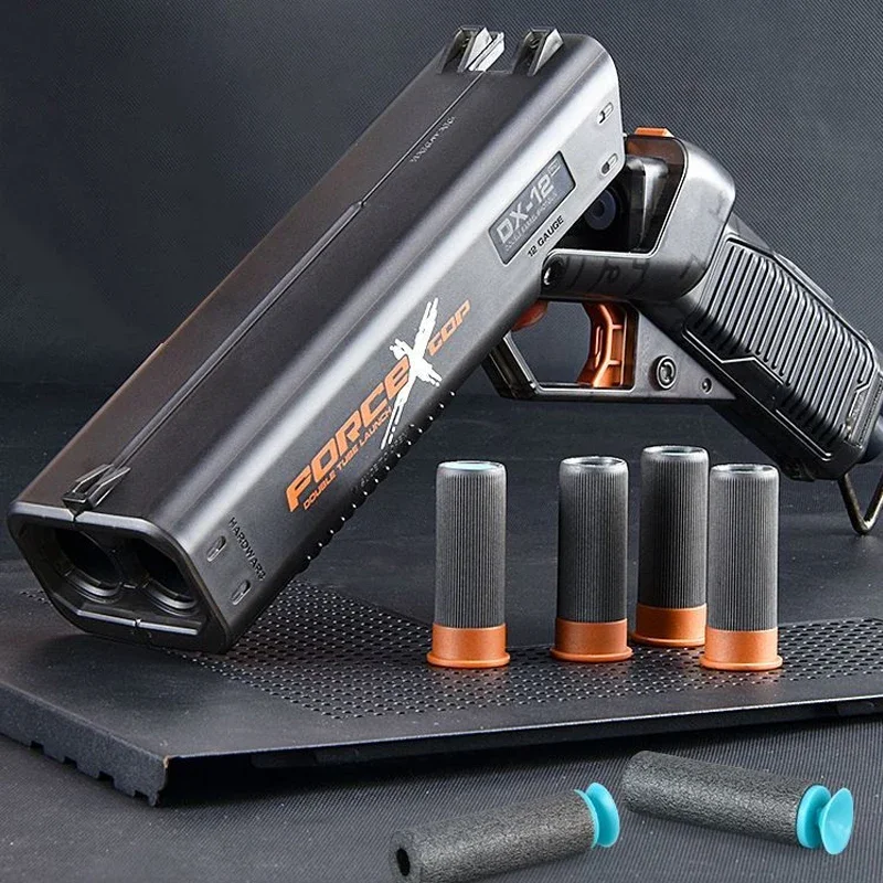 1 unidad de carcasa de doble tubo para lanzar pistola de balas suaves s686 escopeta pistola de juguete para niños