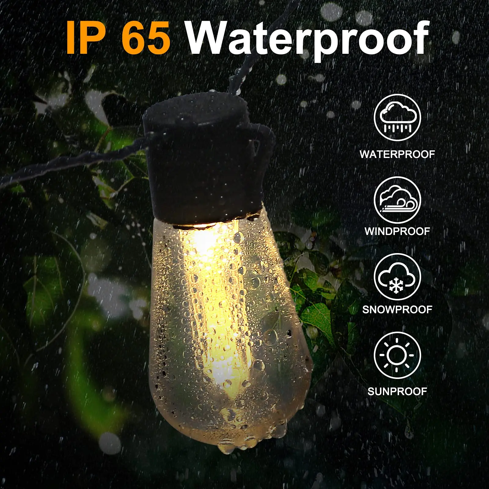 LED พลังงานแสงอาทิตย์ String Light กลางแจ้ง IP65 กันน้ําตกแต่งคริสต์มาส 10-30 หลอดไฟ Retro Camping Garland Garden Party โคมไฟนางฟ้า