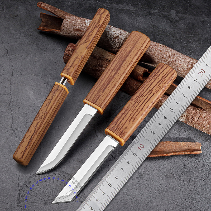 Высококачественный двойной нож из нержавеющей стали, портативный двойной нож с фруктами, драконом и фениксом