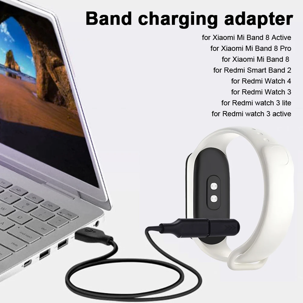 TYPE-C ładowarka USB Adapter do Xiaomi Mi Band 8 Pro bransoletka i Redmi Smart Band 2 zegarek 4 3 przenośne magnetyczne złącze ładowarki